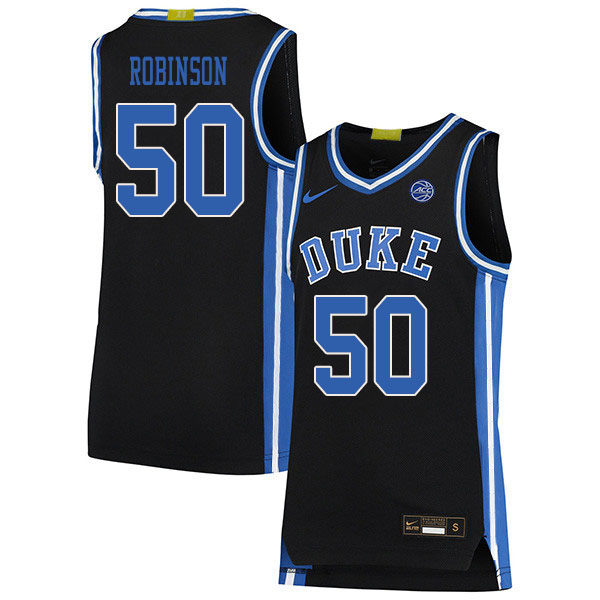 2020 Men #50 Justin Robinson Duke Blue Devils College Basketball Jerseys Sale-Black